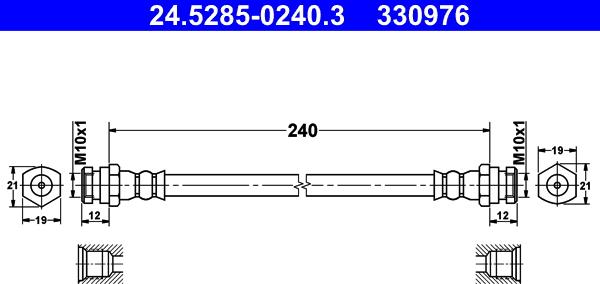 ATE 24.5285-0240.3 - Jarruletku inparts.fi