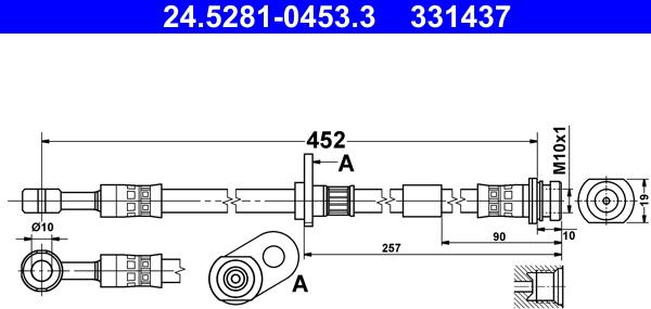 ATE 24.5281-0453.3 - Jarruletku inparts.fi