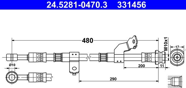 ATE 24.5281-0470.3 - Jarruletku inparts.fi