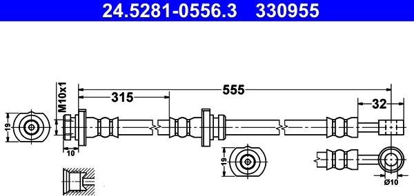 ATE 24.5281-0556.3 - Jarruletku inparts.fi