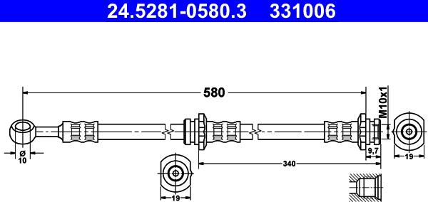 ATE 24.5281-0580.3 - Jarruletku inparts.fi