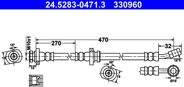 ATE 24.5283-0471.3 - Jarruletku inparts.fi