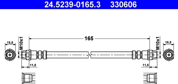 ATE 24.5239-0165.3 - Jarruletku inparts.fi