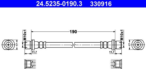 ATE 24.5235-0190.3 - Jarruletku inparts.fi