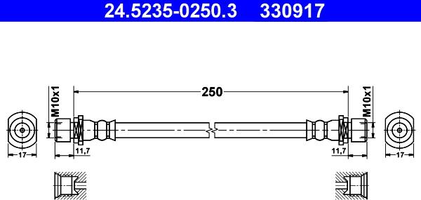 ATE 24.5235-0250.3 - Jarruletku inparts.fi