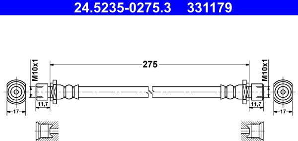 ATE 24.5235-0275.3 - Jarruletku inparts.fi