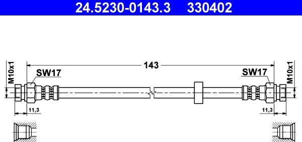 ATE 24.5230-0143.3 - Jarruletku inparts.fi