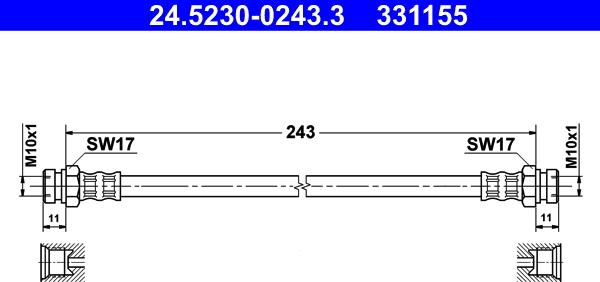 ATE 24.5230-0243.3 - Jarruletku inparts.fi