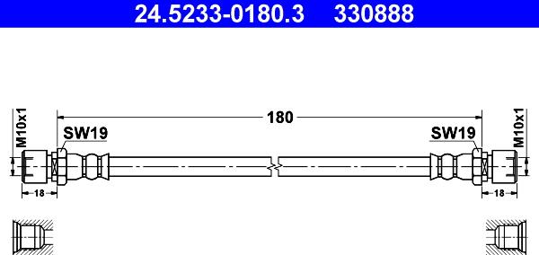 ATE 24.5233-0180.3 - Jarruletku inparts.fi