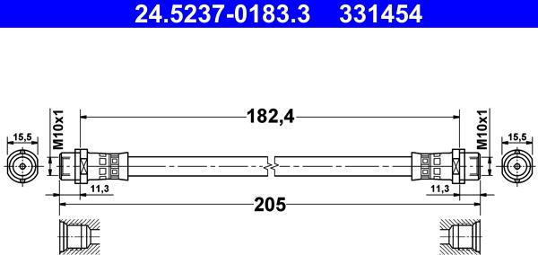 ATE 24.5237-0183.3 - Jarruletku inparts.fi