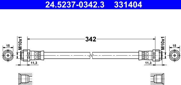 ATE 24.5237-0342.3 - Jarruletku inparts.fi