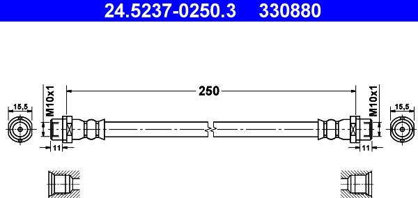 ATE 24.5237-0250.3 - Jarruletku inparts.fi