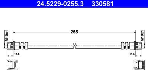 ATE 24.5229-0255.3 - Jarruletku inparts.fi