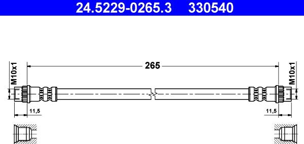 ATE 24.5229-0265.3 - Jarruletku inparts.fi