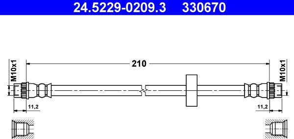 ATE 24.5229-0209.3 - Jarruletku inparts.fi