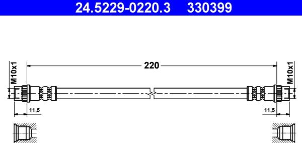 ATE 24.5229-0220.3 - Jarruletku inparts.fi