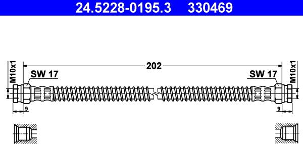 ATE 24.5228-0195.3 - Jarruletku inparts.fi