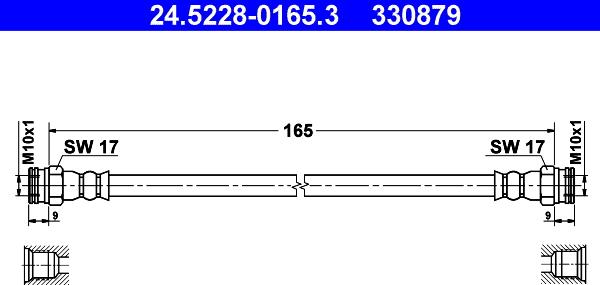 ATE 24.5228-0165.3 - Jarruletku inparts.fi