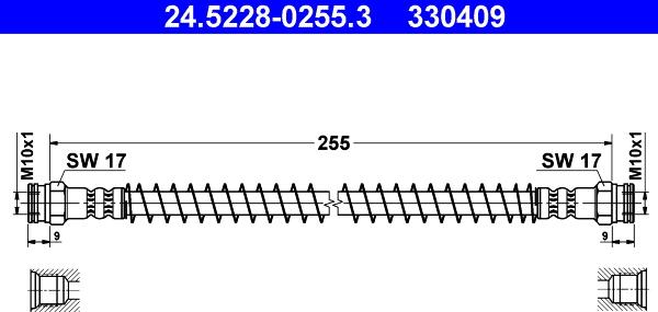 ATE 24.5228-0255.3 - Jarruletku inparts.fi