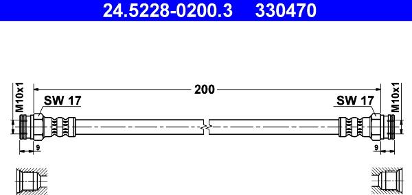 ATE 24.5228-0200.3 - Jarruletku inparts.fi