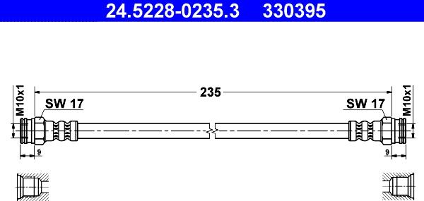 ATE 24.5228-0235.3 - Jarruletku inparts.fi