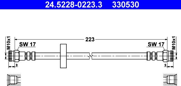 ATE 24.5228-0223.3 - Jarruletku inparts.fi