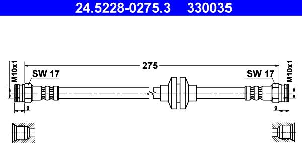 ATE 24.5228-0275.3 - Jarruletku inparts.fi