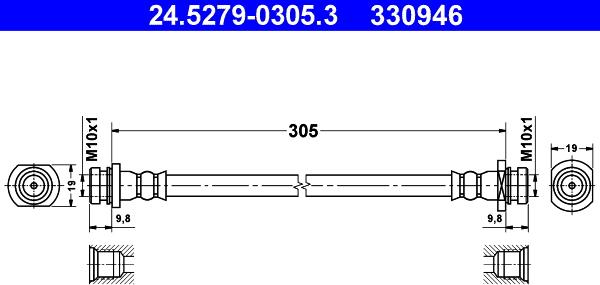 ATE 24.5279-0305.3 - Jarruletku inparts.fi