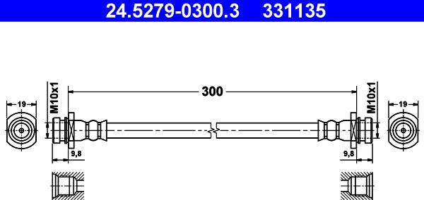 ATE 24.5279-0300.3 - Jarruletku inparts.fi