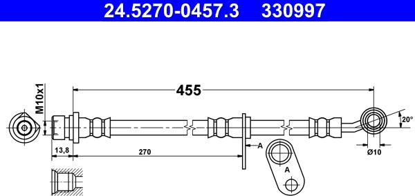 ATE 24.5270-0457.3 - Jarruletku inparts.fi