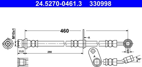 ATE 24.5270-0461.3 - Jarruletku inparts.fi