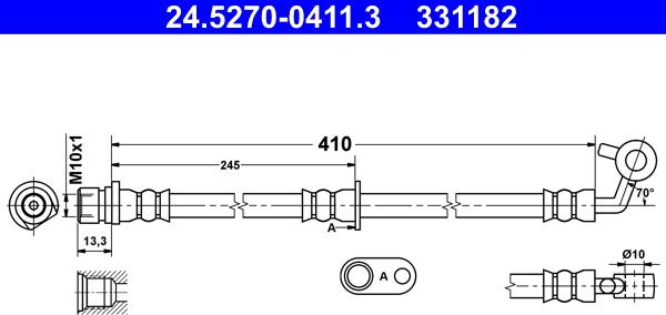 ATE 24.5270-0411.3 - Jarruletku inparts.fi