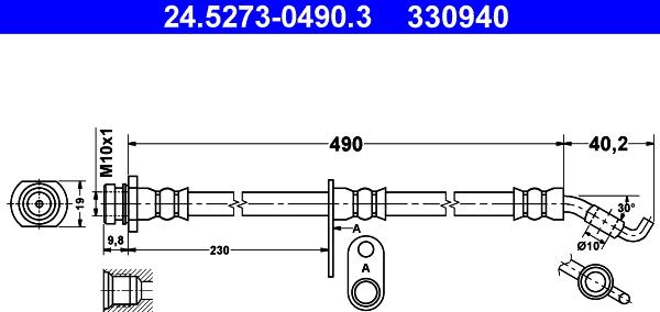 ATE 24.5273-0490.3 - Jarruletku inparts.fi