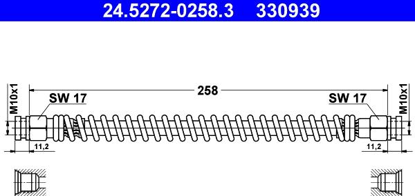 ATE 24.5272-0258.3 - Jarruletku inparts.fi