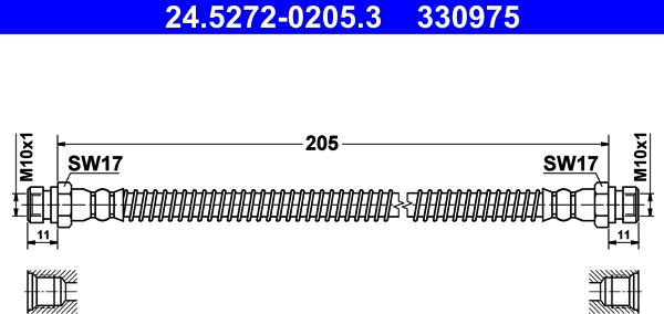 ATE 24.5272-0205.3 - Jarruletku inparts.fi