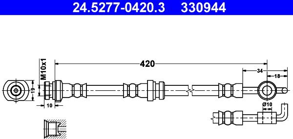 ATE 24.5277-0420.3 - Jarruletku inparts.fi