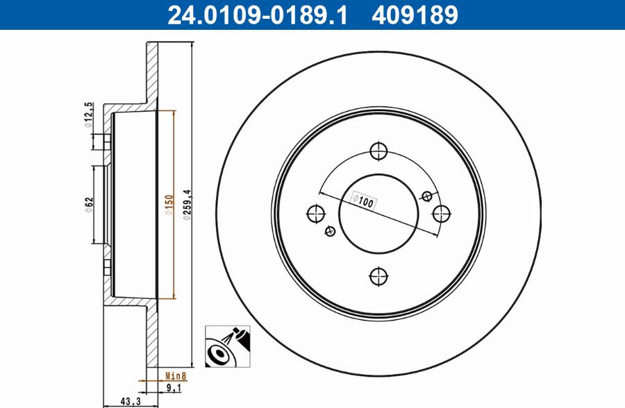 ATE 24.0109-0189.1 - Jarrulevy inparts.fi