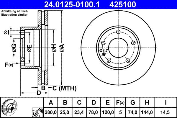 ATE 24.0125-0100.1 - Jarrulevy inparts.fi