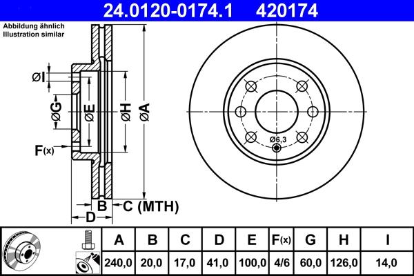 ATE 24.0120-0174.1 - Jarrulevy inparts.fi