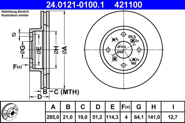 ATE 24.0121-0100.1 - Jarrulevy inparts.fi