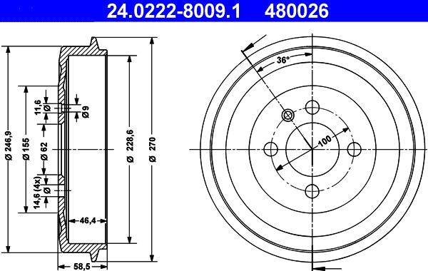 ATE 24.0222-8009.1 - Jarrurumpu inparts.fi