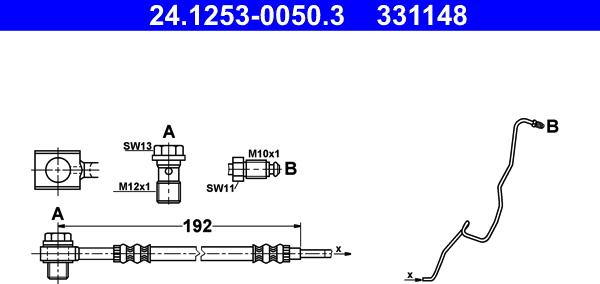 ATE 24.1253-0050.3 - Jarruletku inparts.fi