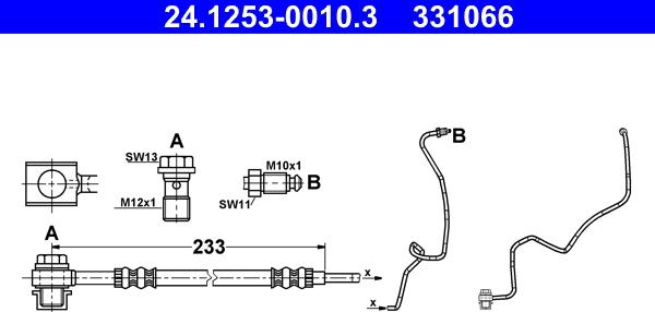 ATE 24.1253-0010.3 - Jarruletku inparts.fi