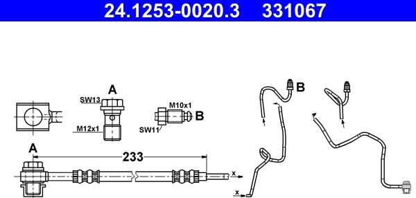 ATE 24.1253-0020.3 - Jarruletku inparts.fi