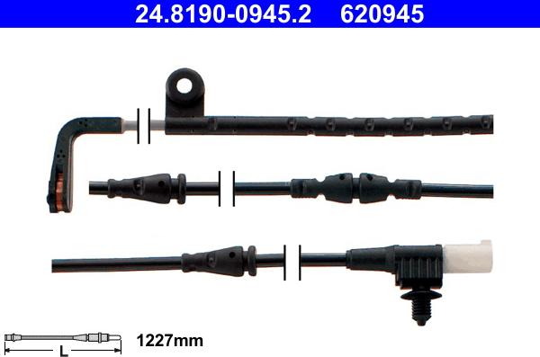 ATE 24.8190-0945.2 - Kulumisenilmaisin, jarrupala inparts.fi