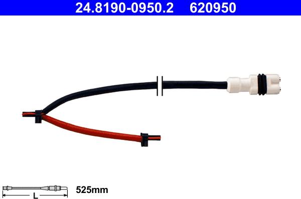 ATE 24.8190-0950.2 - Kulumisenilmaisin, jarrupala inparts.fi