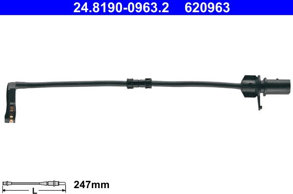 ATE 24.8190-0963.2 - Kulumisenilmaisin, jarrupala inparts.fi