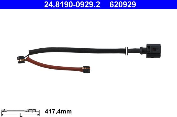 ATE 24.8190-0929.2 - Kulumisenilmaisin, jarrupala inparts.fi