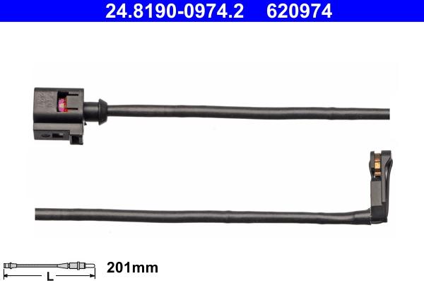 ATE 24.8190-0974.2 - Kulumisenilmaisin, jarrupala inparts.fi