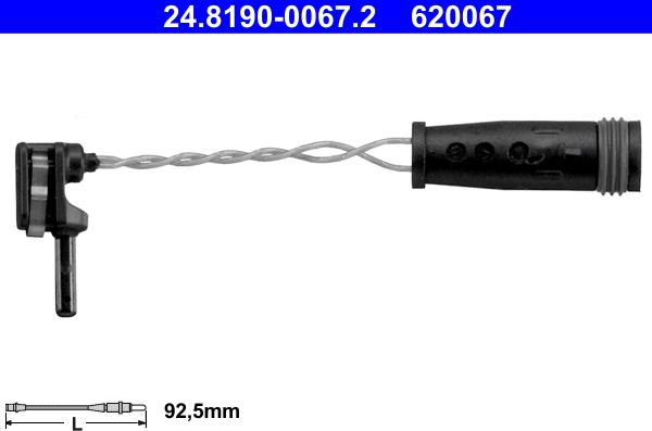 ATE 24.8190-0067.2 - Kulumisenilmaisin, jarrupala inparts.fi